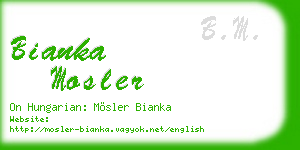 bianka mosler business card